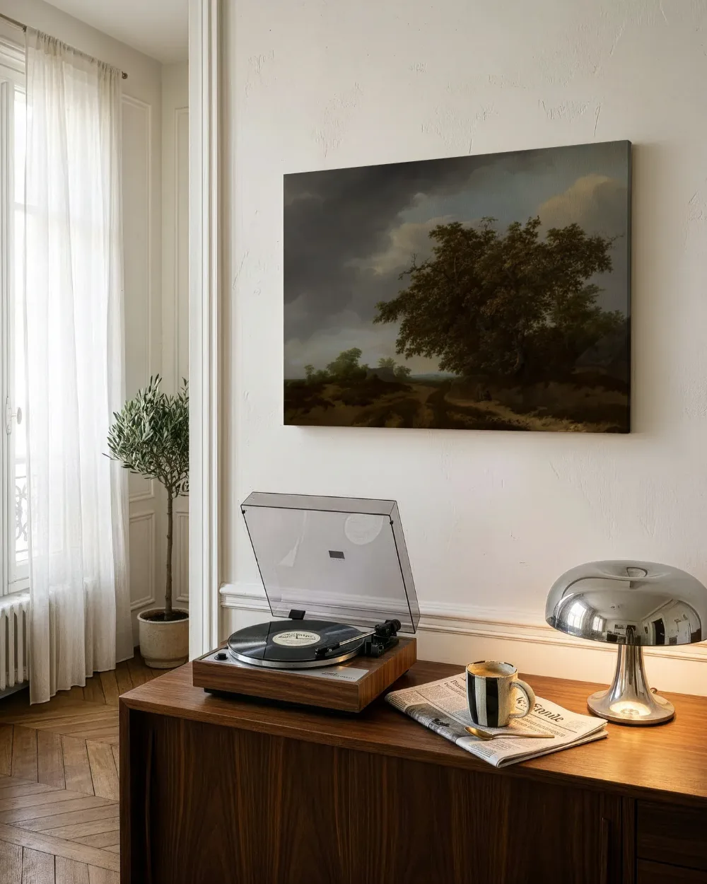 Landschap aan de duinrand van Jan Vermeer van Haarlem de Oude, canvas schilderij uit de collectie oude meesters: landschappen