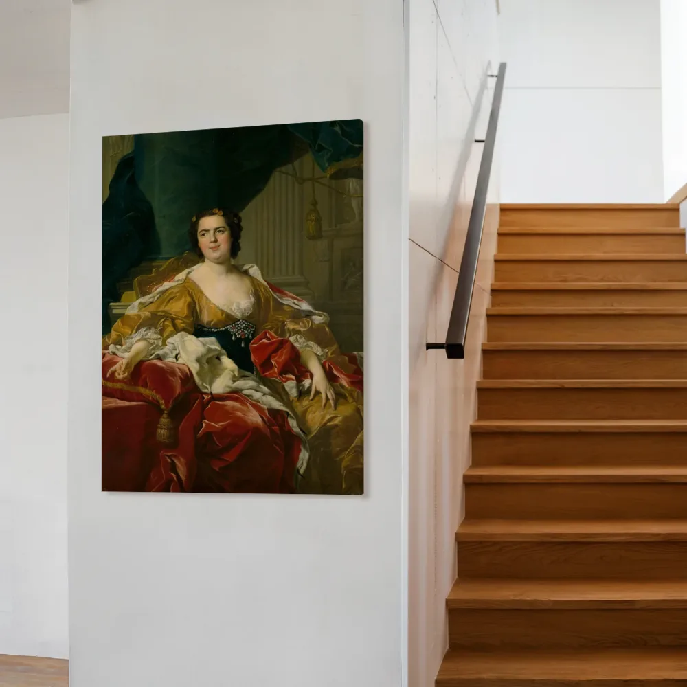 Louise-Elisabeth van Frankrijk, echtgenote van infant Filips van Louis-Michel van Loo, canvas schilderij uit de collectie louis-michel van loo