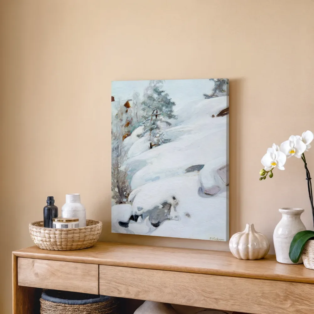 Winterlandschap van Pekka Halonen, canvas schilderij uit de collectie pekka halonen