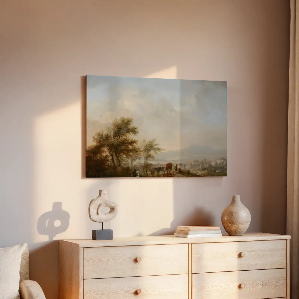 Rust tijdens de jacht van Philips Wouwerman, canvas schilderij uit de collectie philips wouwerman