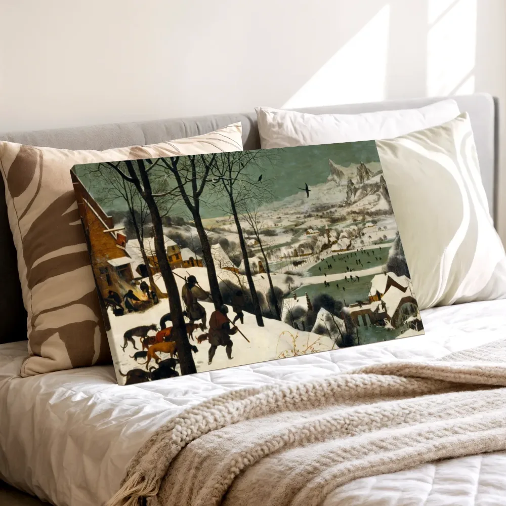 Jagers in de sneeuw van Pieter Bruegel de Oude, canvas schilderij uit de collectie pieter bruegel de oude