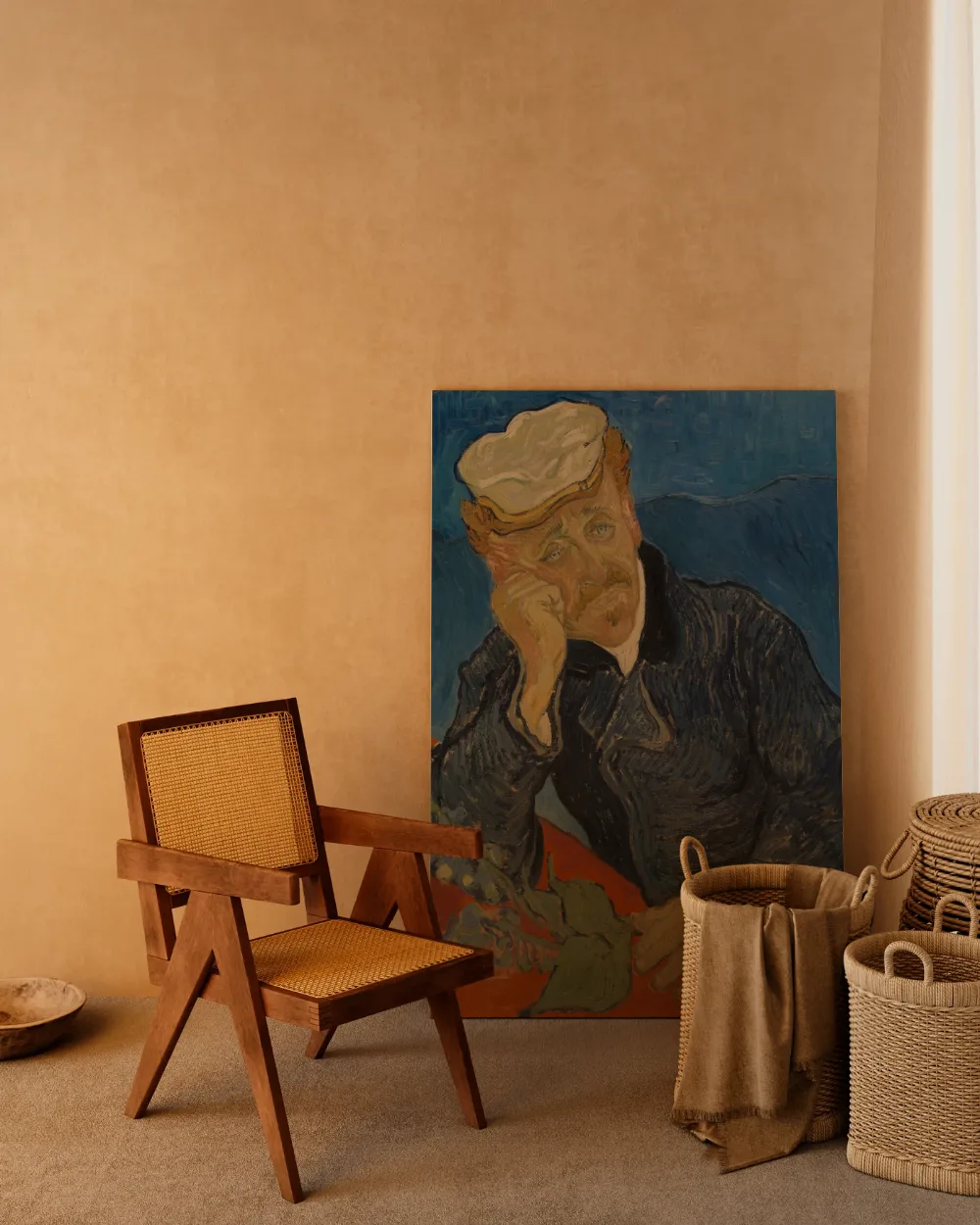 Portret van Dr. Gachet van Vincent van Gogh, canvas schilderij uit de collectie oude meesters: portretten