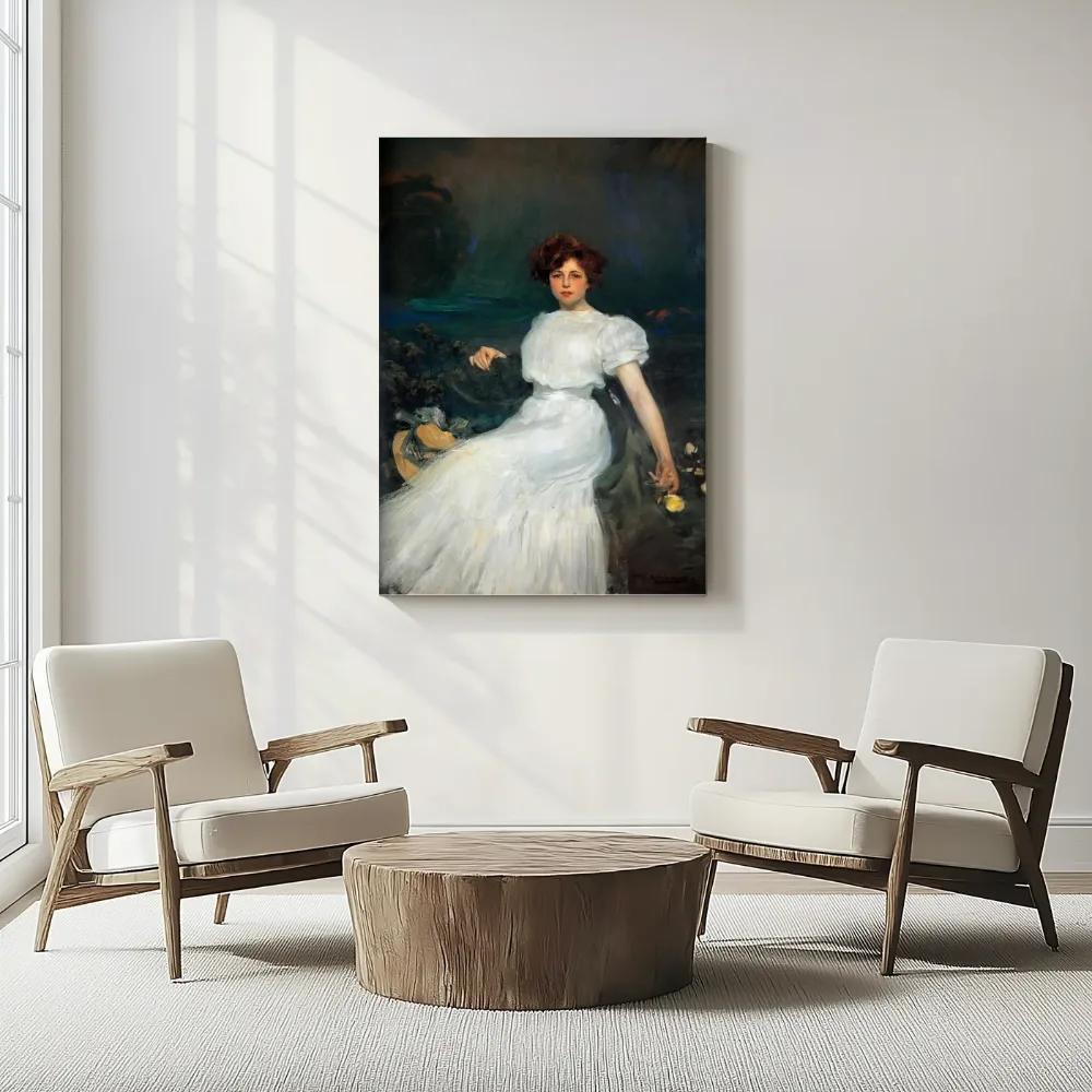 Portret van senyora Baladia van Ramon Casas, canvas schilderij uit de collectie ramon casas