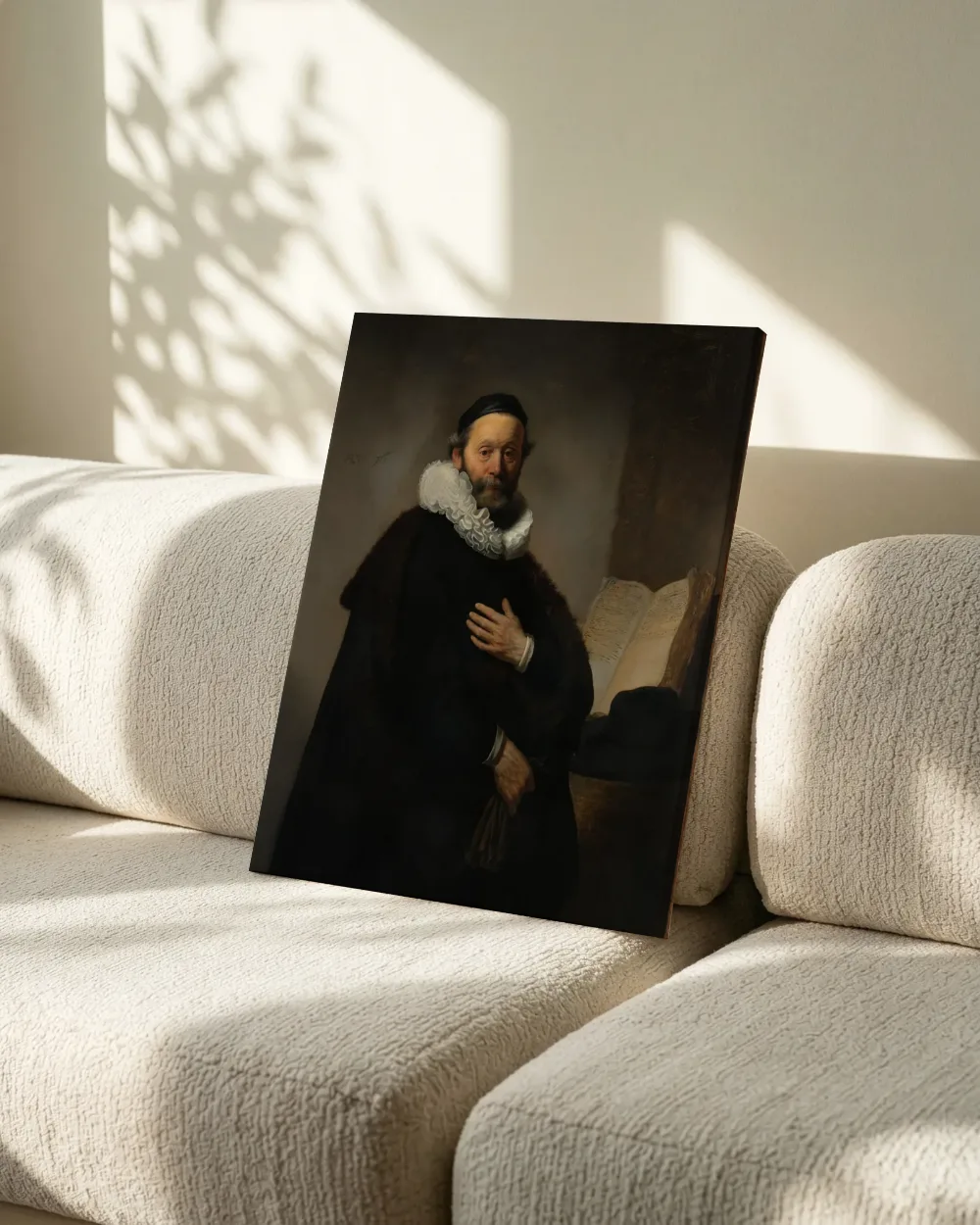 Portret van Johannes Wtenbogaert van Rembrandt van Rijn, canvas schilderij uit de collectie rembrandt van rijn