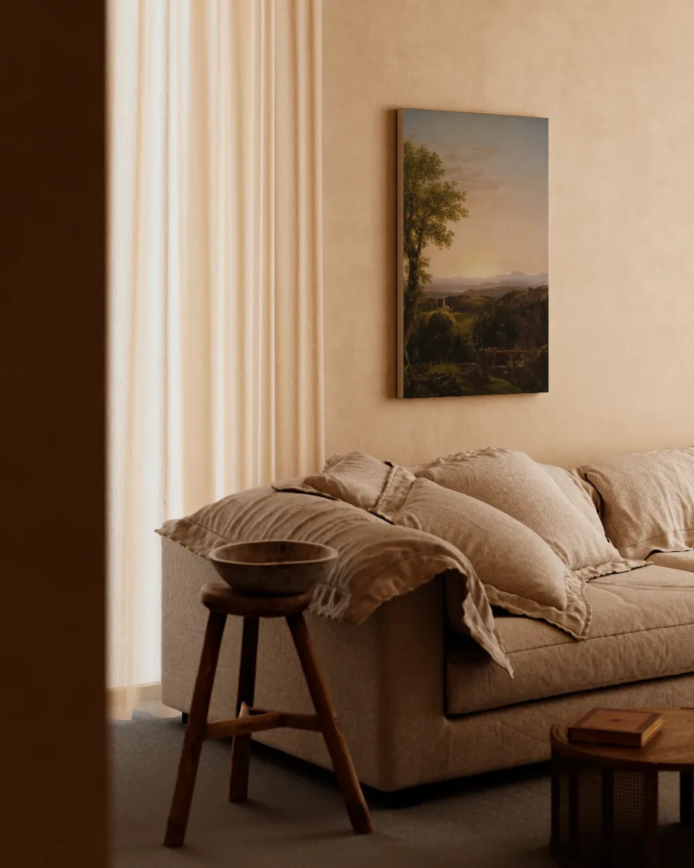 New England Scenery van Thomas Cole, canvas schilderij uit de collectie thomas cole