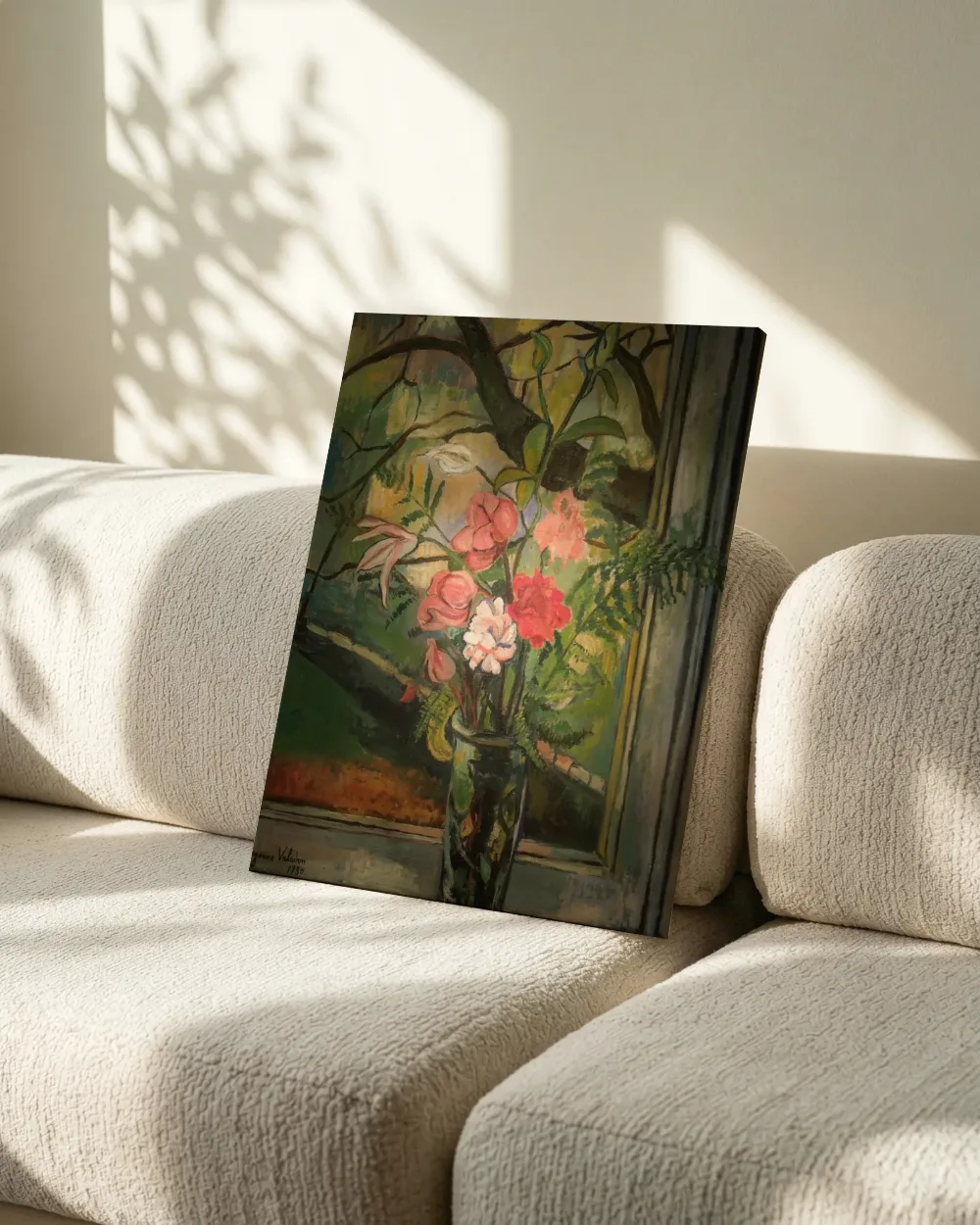 Bloemen voor een raam van Ablakok, canvas schilderij uit de collectie ramen en vensters