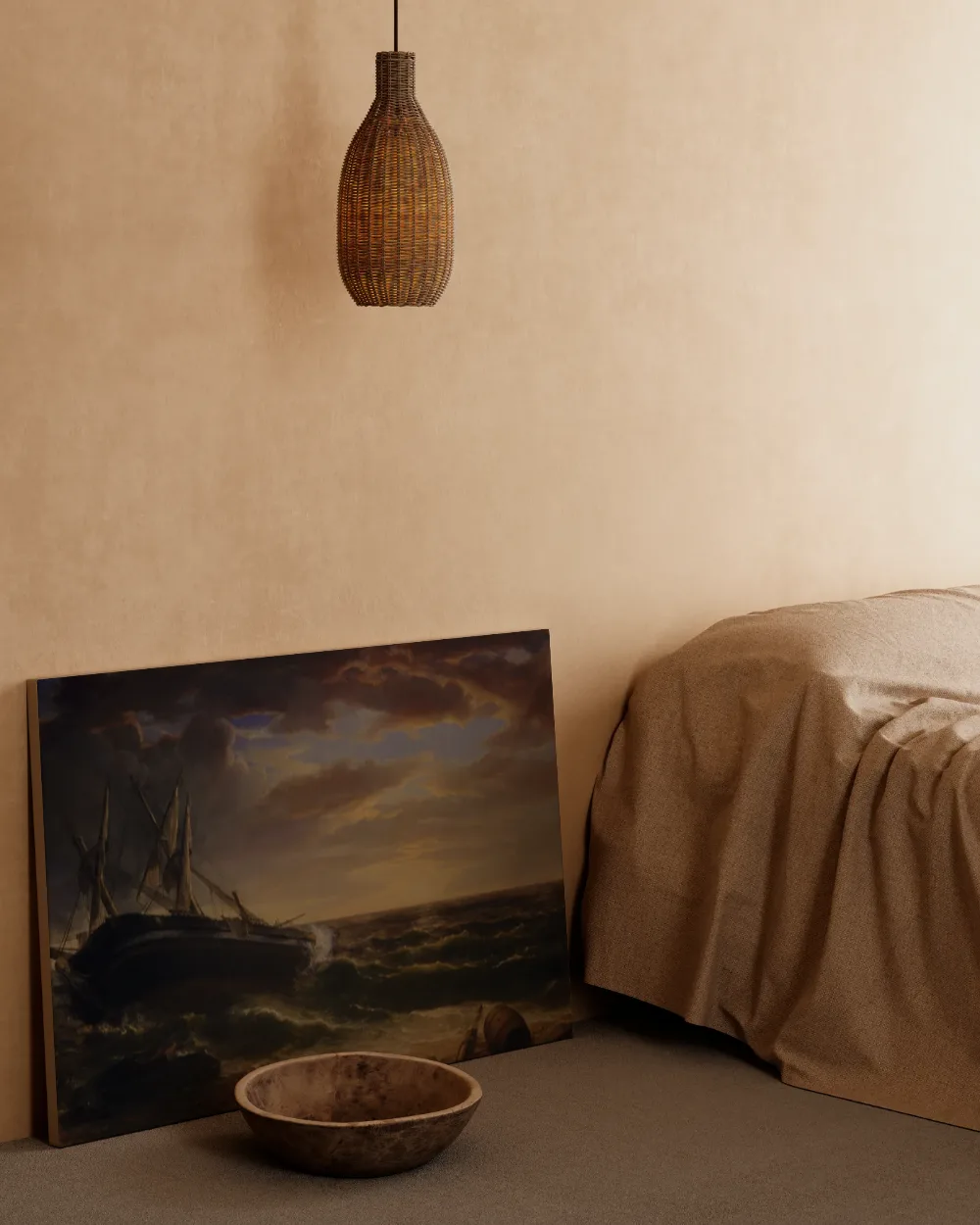 Het gestrande schip van Asher Brown Durand, canvas schilderij uit de collectie strand & zee
