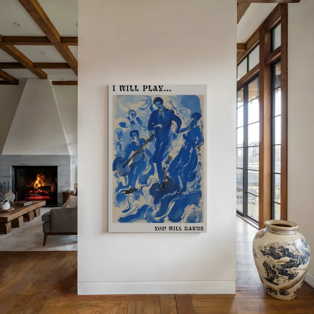 I will play, you will dance, canvas schilderij uit de collectie typografie