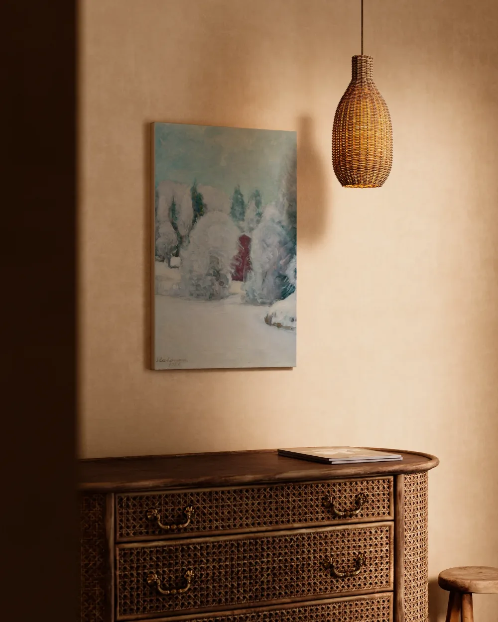 Winter motif van Pekka Halonen, canvas schilderij uit de collectie winter