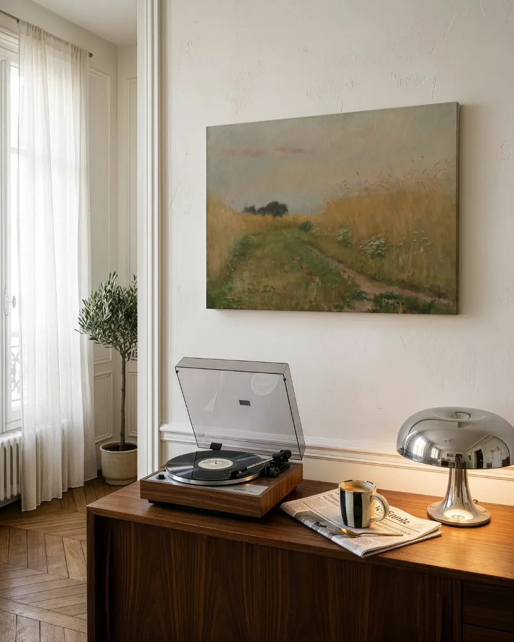 Zomerlandschap, korenveld van Emile Claus, canvas schilderij uit de collectie zomer